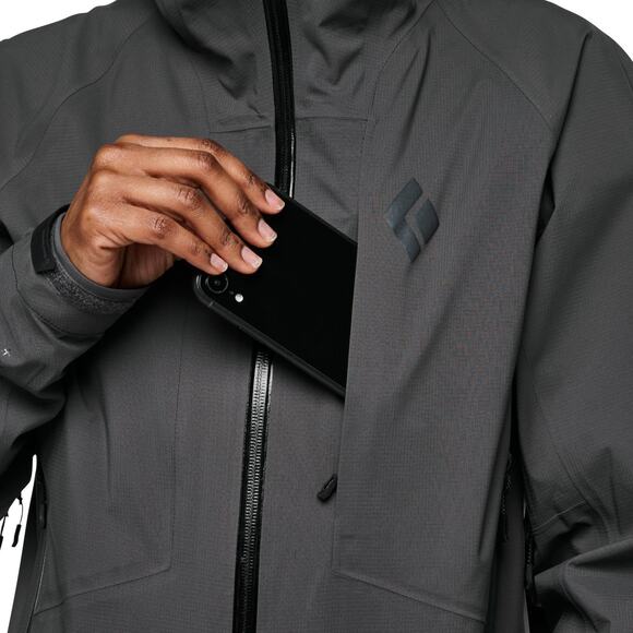 Black Diamond Highline Stretch Shell Jacket Women Small Mountain Anthracite $349 - Picture 9 of 10